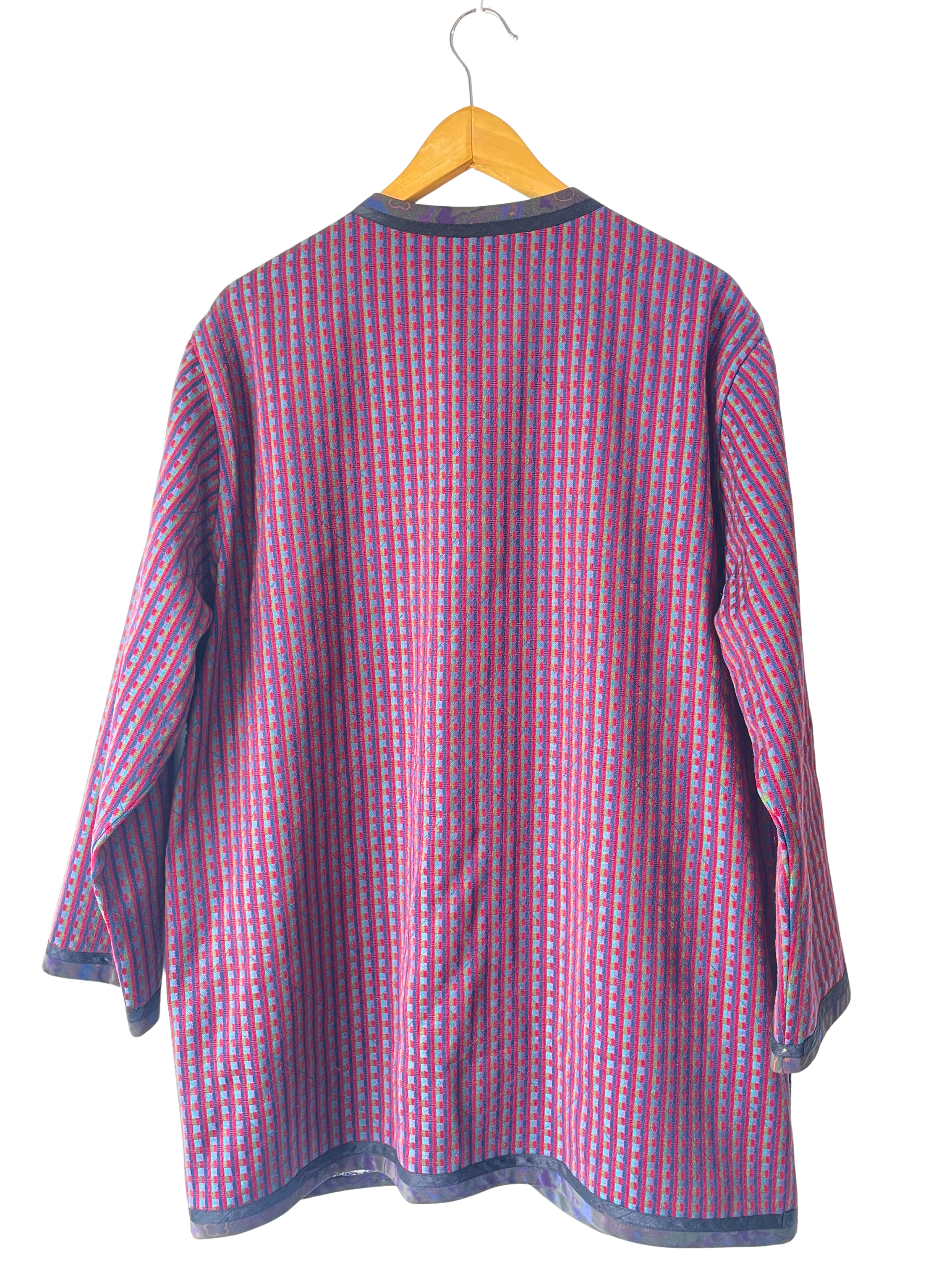Koos van den Akker Blue and Red Patchwork Jacket