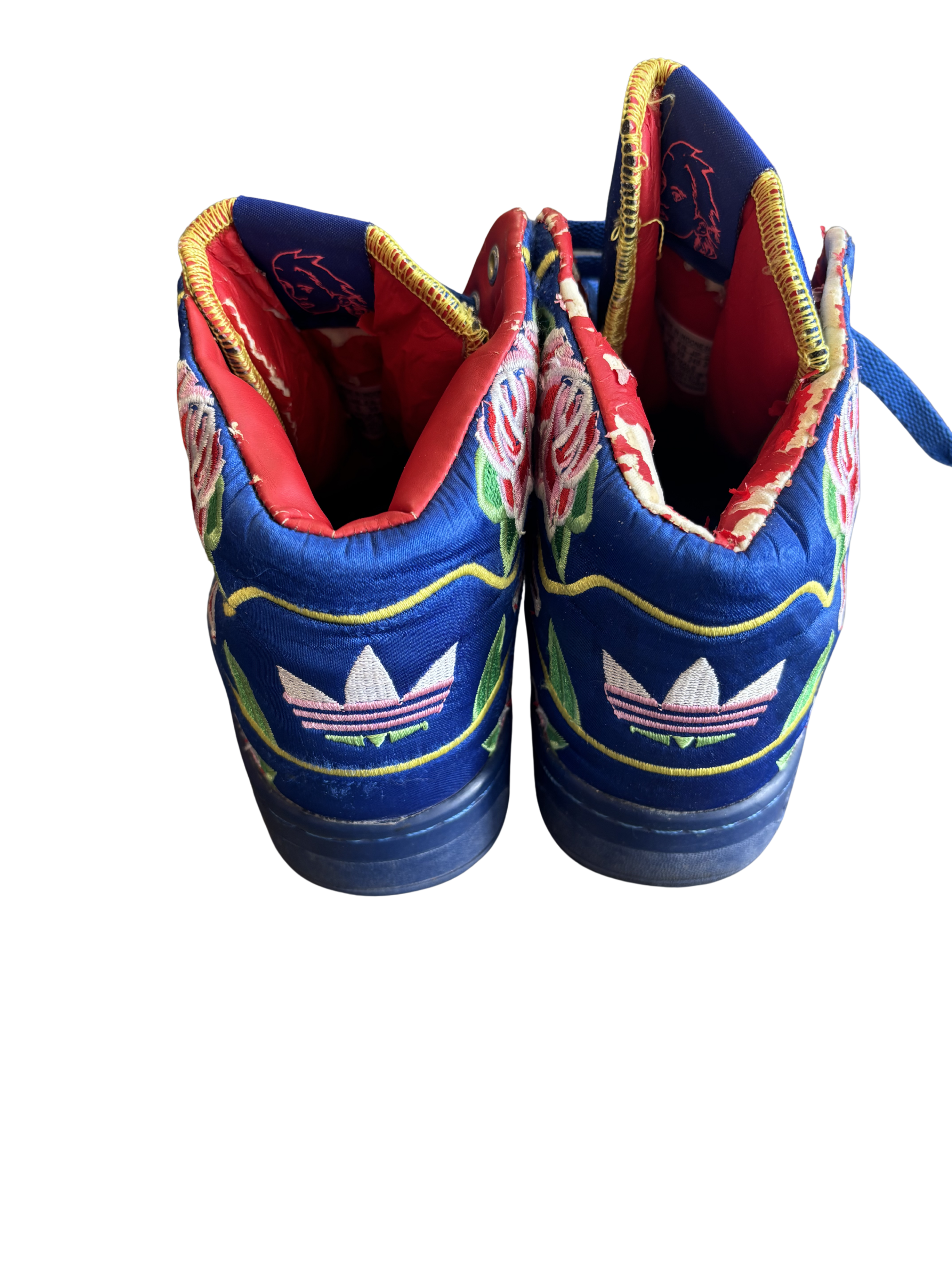 Adidas x Jeremy Scott Blue Floral High Tops – The Curatorial Dept.
