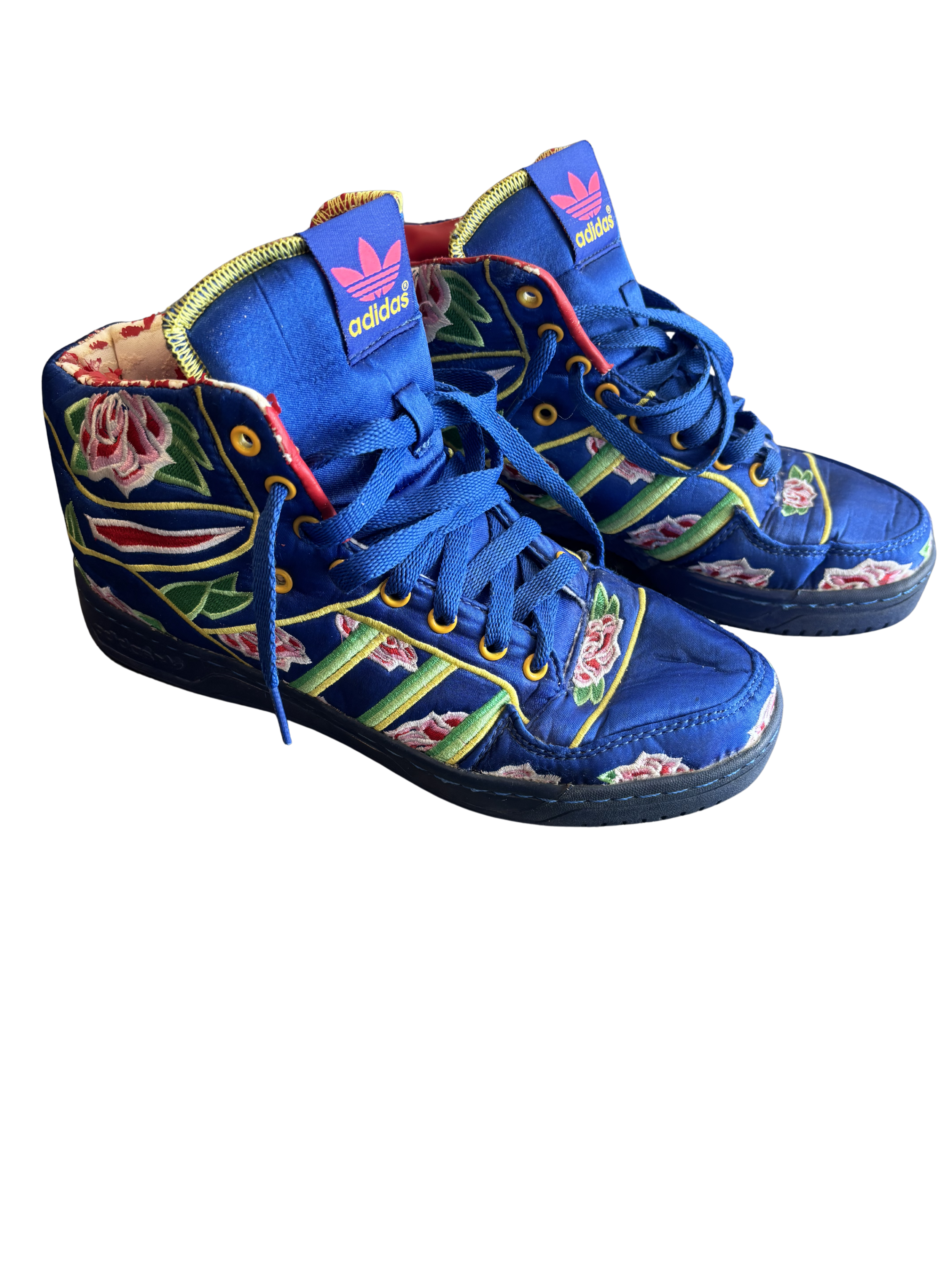 Adidas x Jeremy Scott Blue Floral High Tops – The Curatorial Dept.