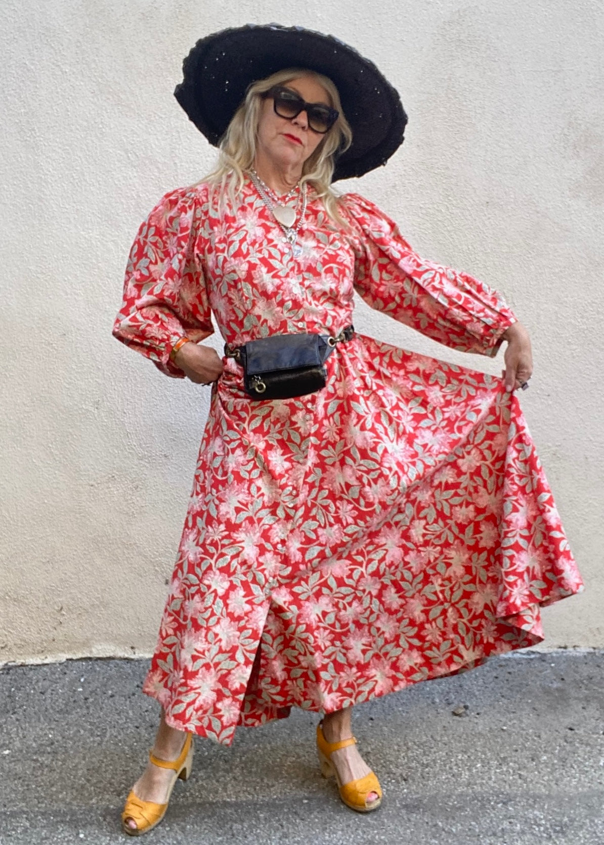 doen red floral dress Rent DOEN Red Dress US 8