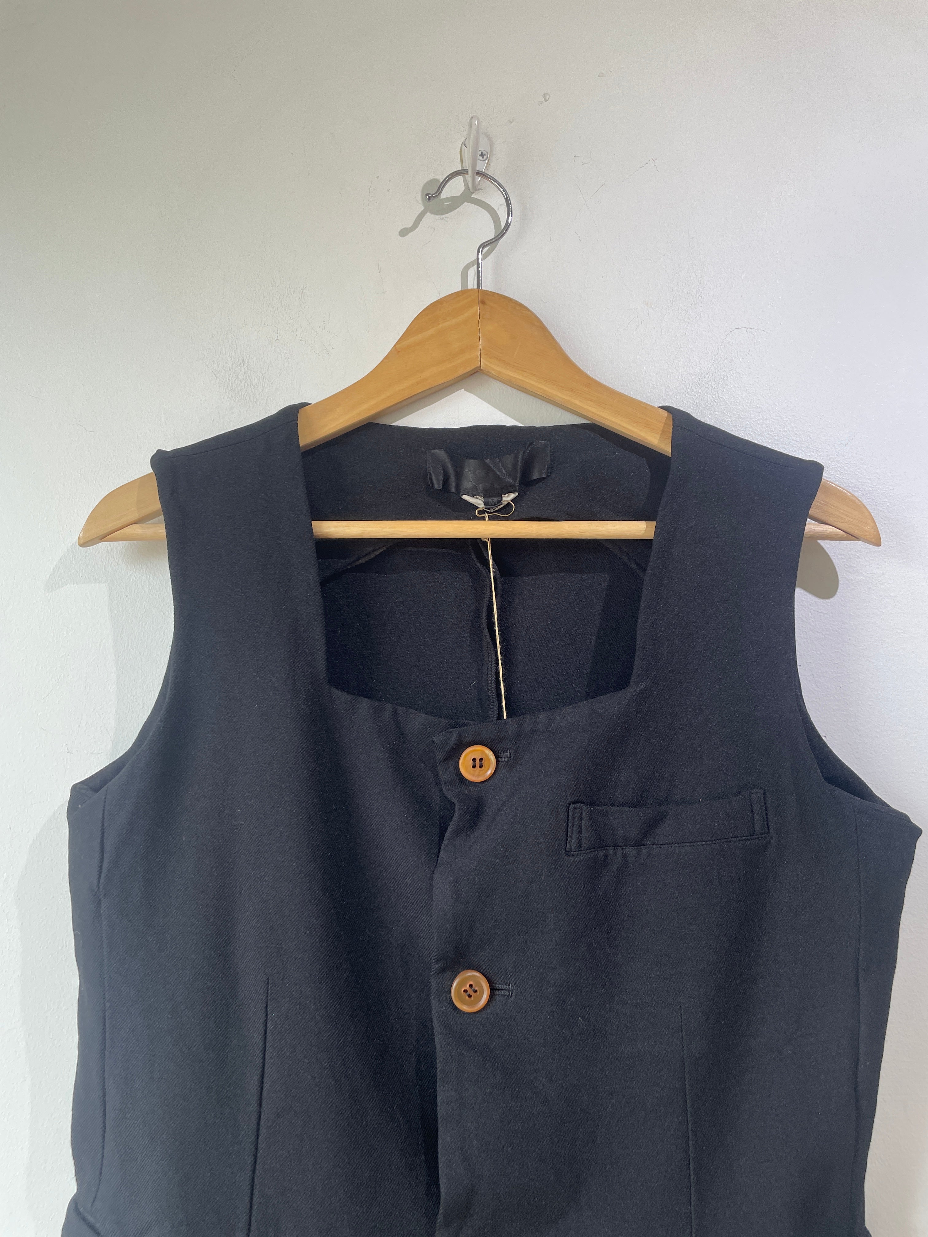Comme des Garcons Black Square Neck Vest