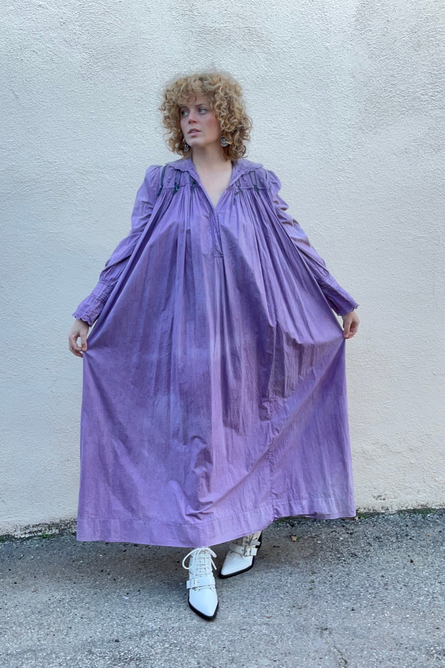 Vintage Victorian Overdyed Purple Dress Vintage Victorian Overdyed Purple Dress
