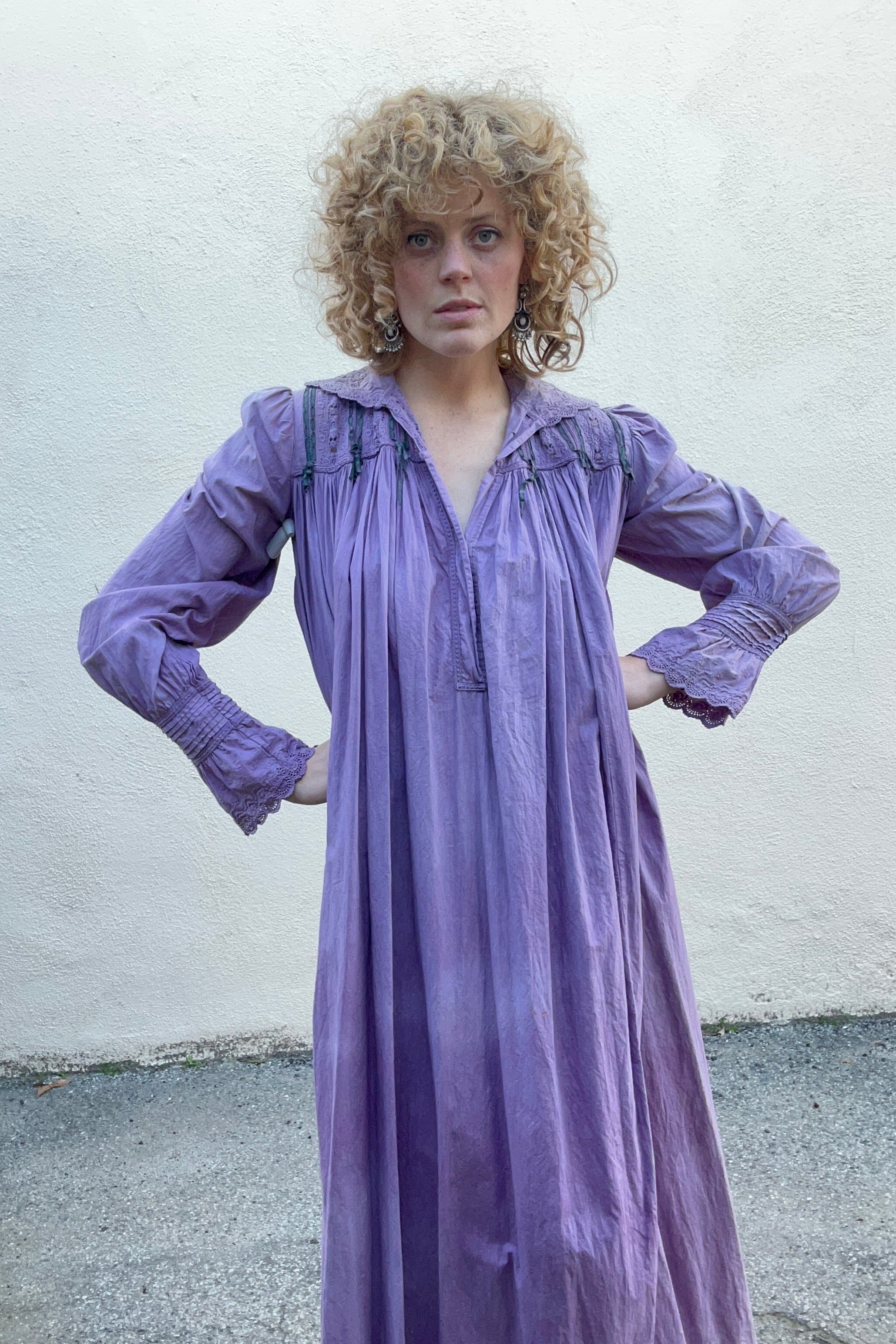 Vintage Victorian Overdyed Purple Dress Vintage Victorian Overdyed Purple Dress