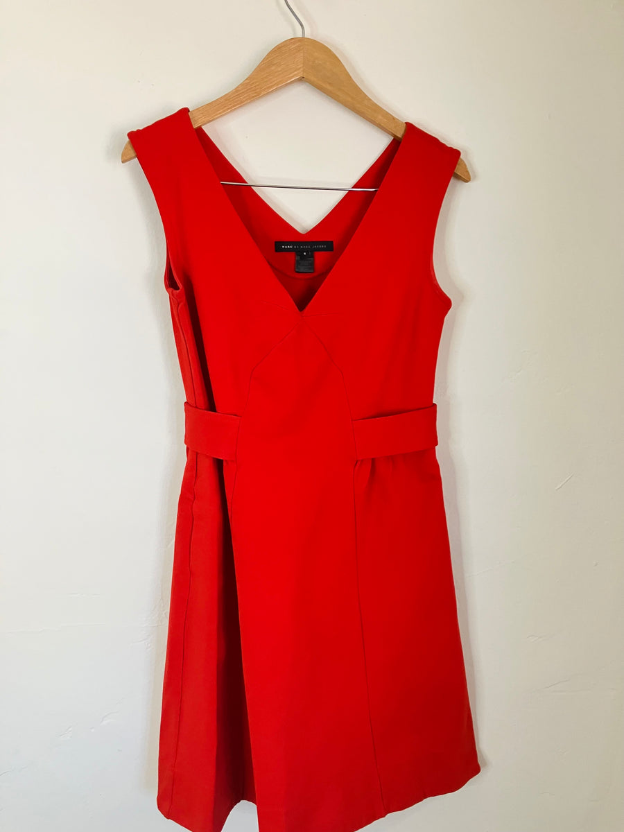 MARC BY MARC JACOBS Spicy Red Sleeveless Dress Size S hot New