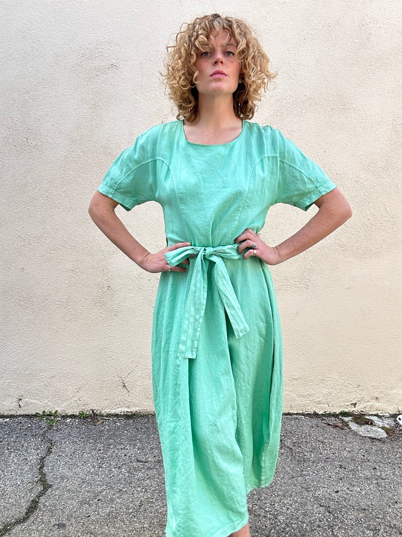 Henrik Vibskov Again Dress in Jade Green – The Curatorial Dept.