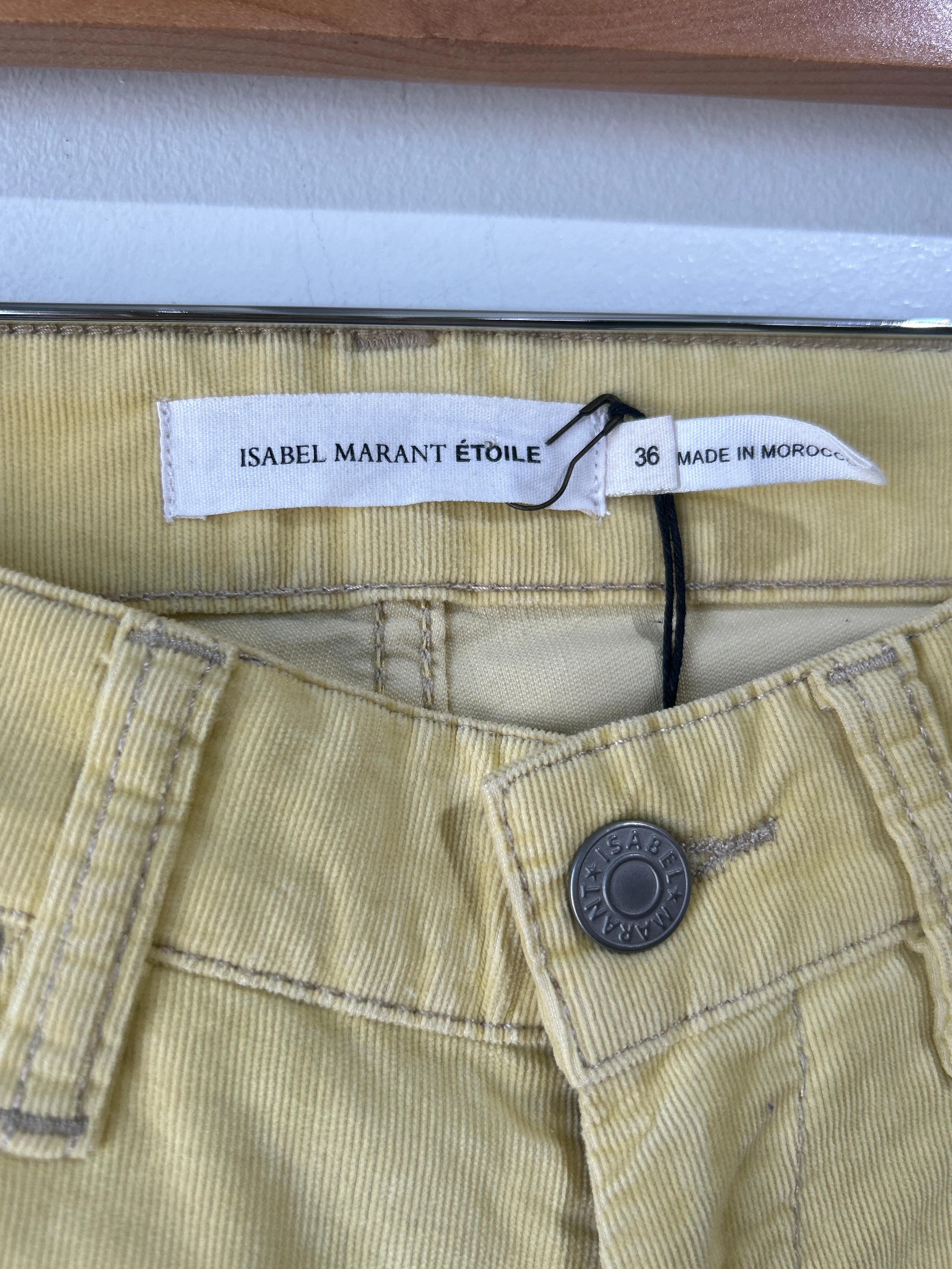 Isabel Marant Yellow Corduroy Pants – The Curatorial Dept. Isabel Marant Yellow Corduroy Pants – The Curatorial Dept.