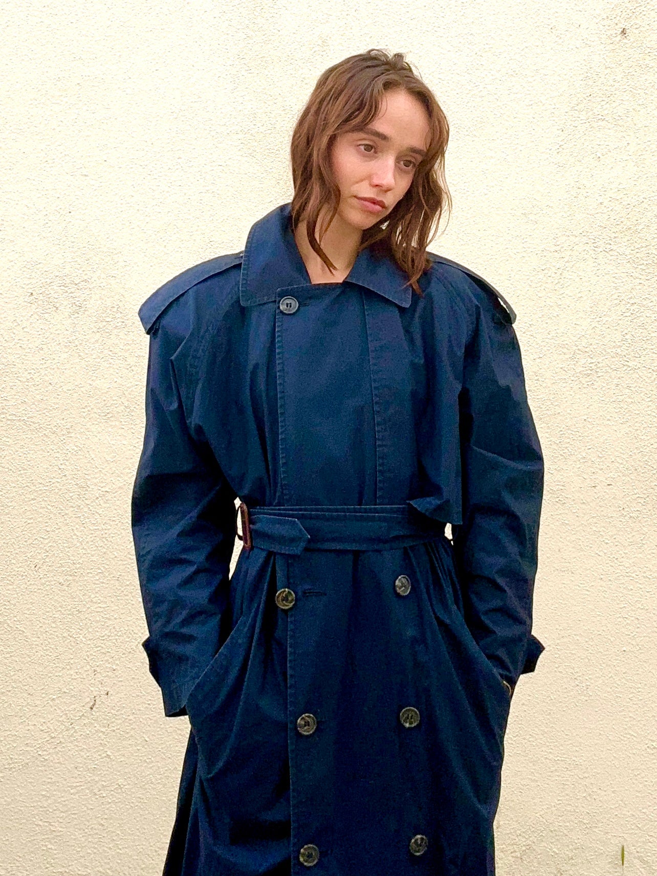 Anne Klein Navy Trench Coat – The Curatorial Dept