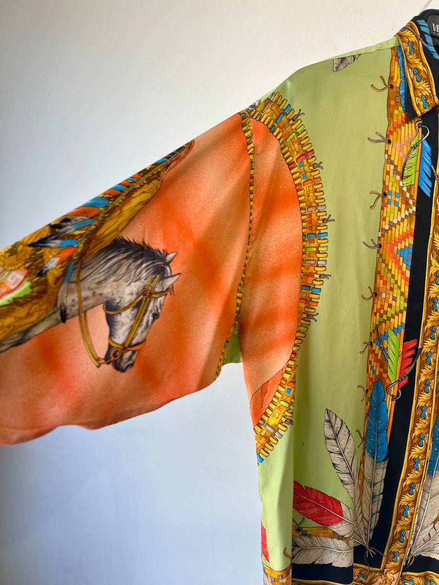 Antique Heavy Designer Silk Fabric versace 