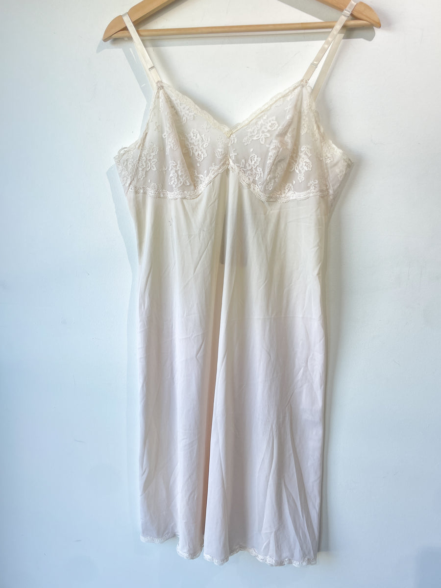 【LOULOUSEOUL】Antique See Through Dress (Cream) 90's Cream Sheer Slip Dress – Shopexile