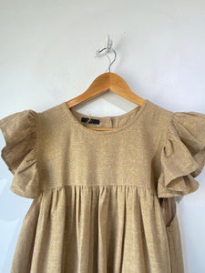 KKIBO Gold Linen Dress