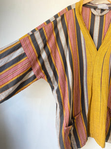 Vintage Mary Fisher Batik Stripe Caftan Shirt