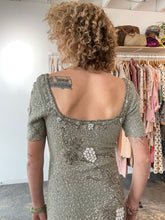 Vintage Bain’s Sage-Grey Beaded and Sequined Dress (as is)