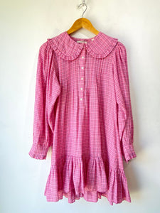 Doen Pink Plaid Mini Dress