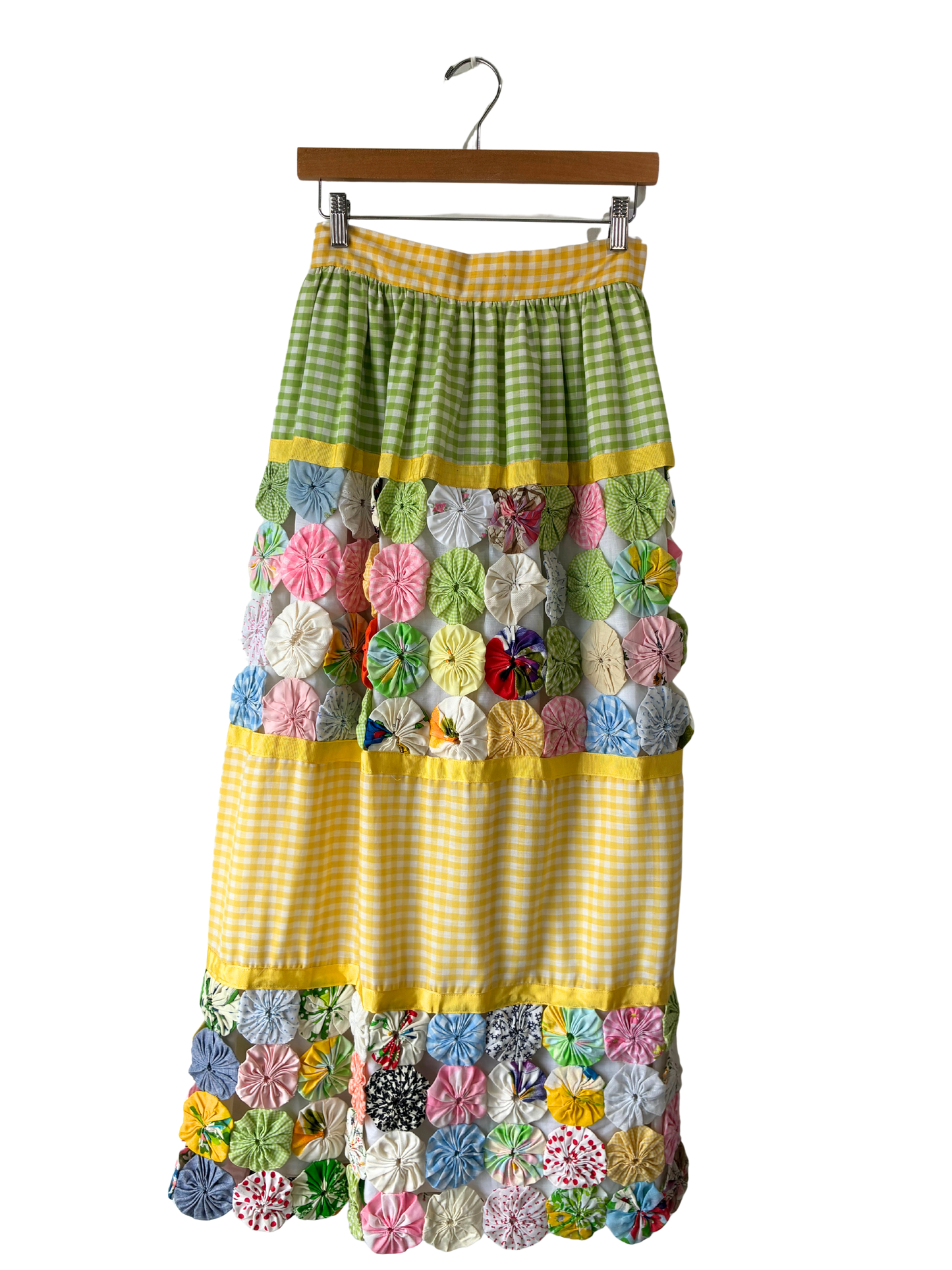 Vintage Yo Yo Quilt Maxi Skirt - The Curatorial Dept.