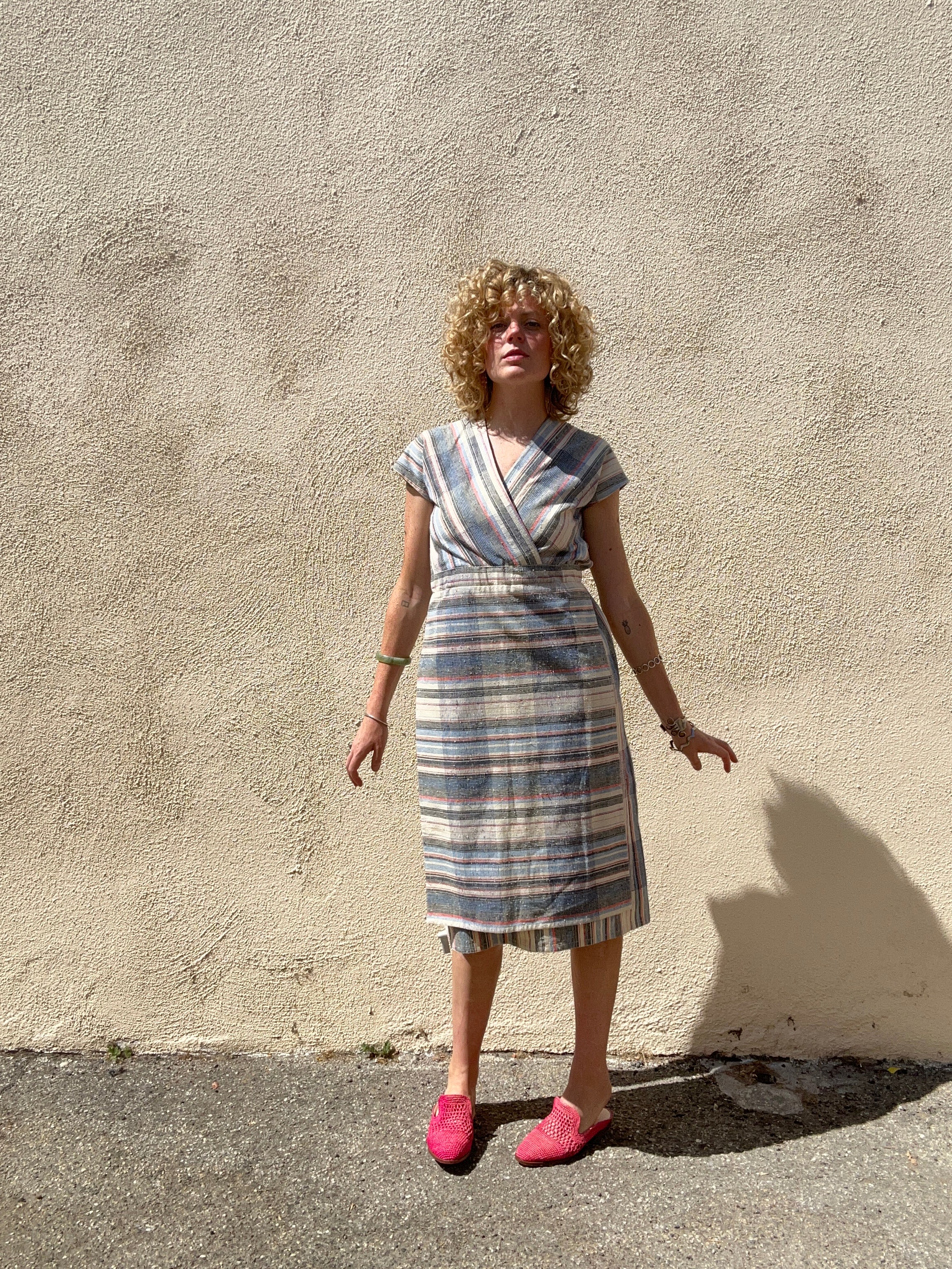 Vintage 70s Rare Issey Miyake Striped Dress – The Curatorial Dept.