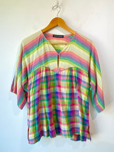 Alexandre Herchcovitch Rainbow Gingham Top