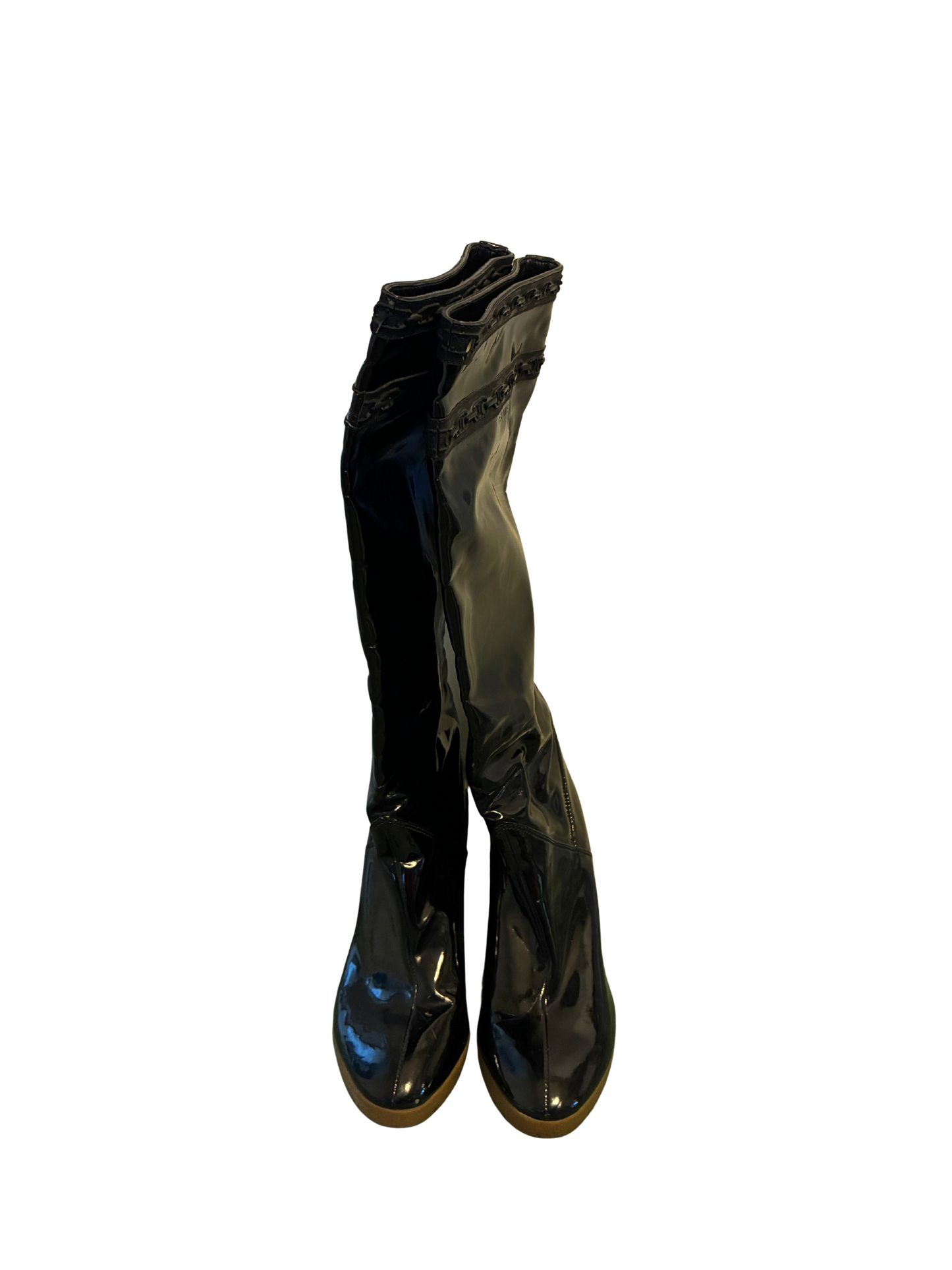 Celine Patent Leather Rain Boots - The Curatorial Dept.
