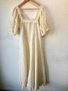 NWT Doen White Lace London Dress Nutmilk XL