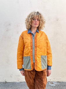 Orange Quilted Jacket Liner