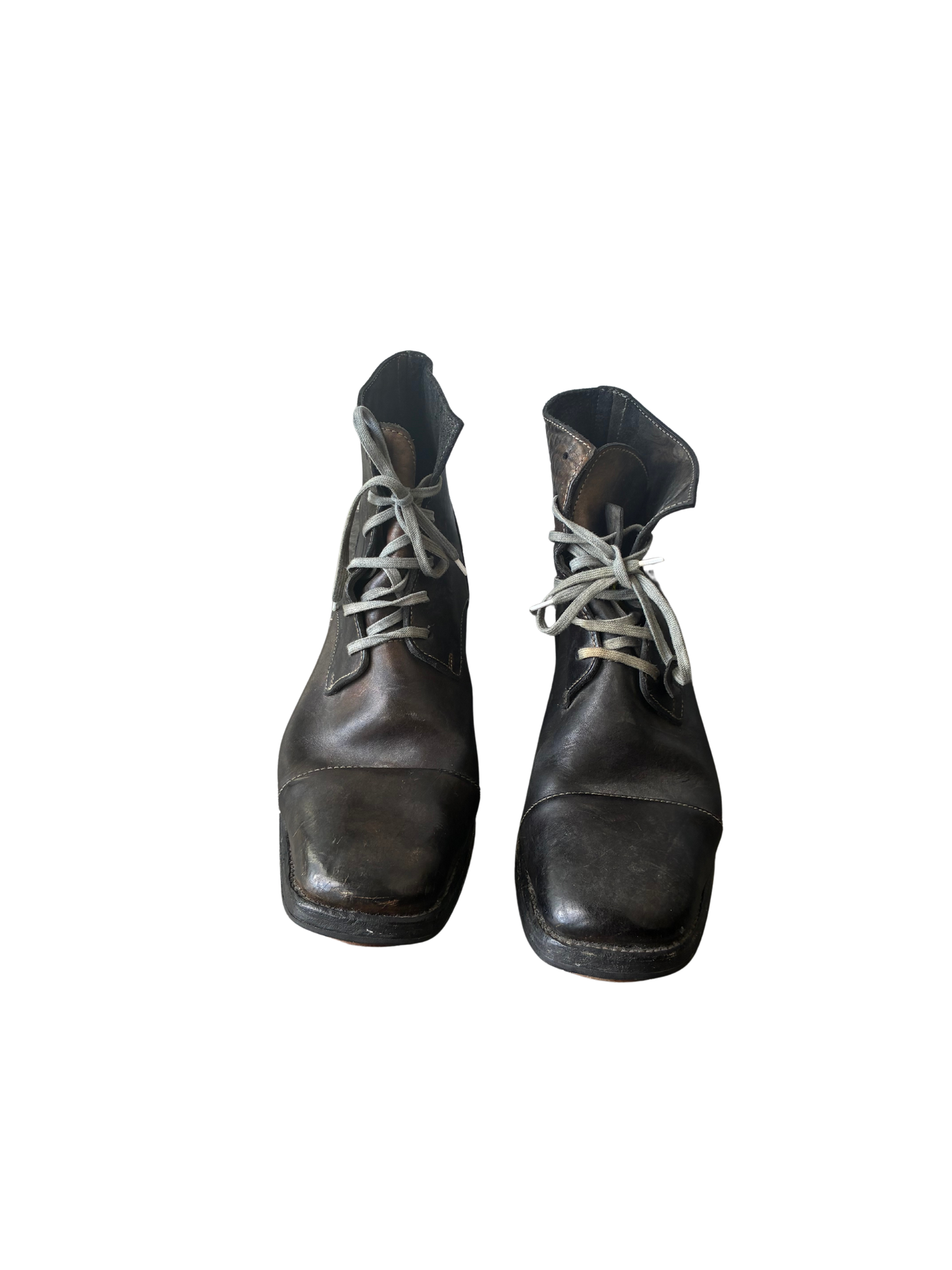 Black Handmade Lace Up Boots Men's 11 - The Curatorial Dept.