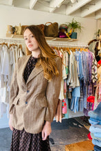 Vintage Givenchy Brown Wool Striped Jacket