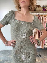 Vintage Bain’s Sage-Grey Beaded and Sequined Dress (as is)