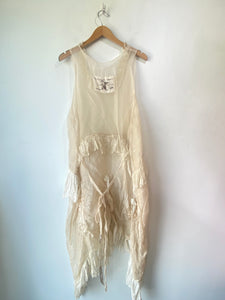 Magnolia Pearl Cream Gauze Ruffle Dress