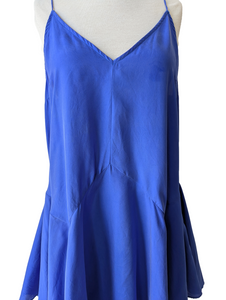Zimmerman Royal Blue Silk Spaghetti Strap Mini Dress