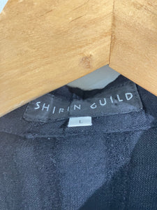 Vintage Shirin Guild Black Button Down Wool Top