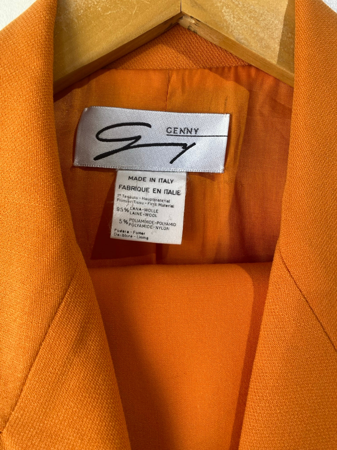 Vintage Genny and Mondi orange suit