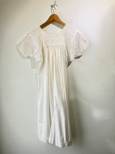 Vintage White Embroidered Mexican Dress