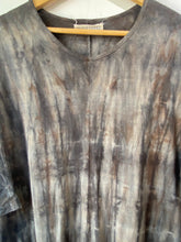 Black Crane Grey Tie-Dye Oversized Tee