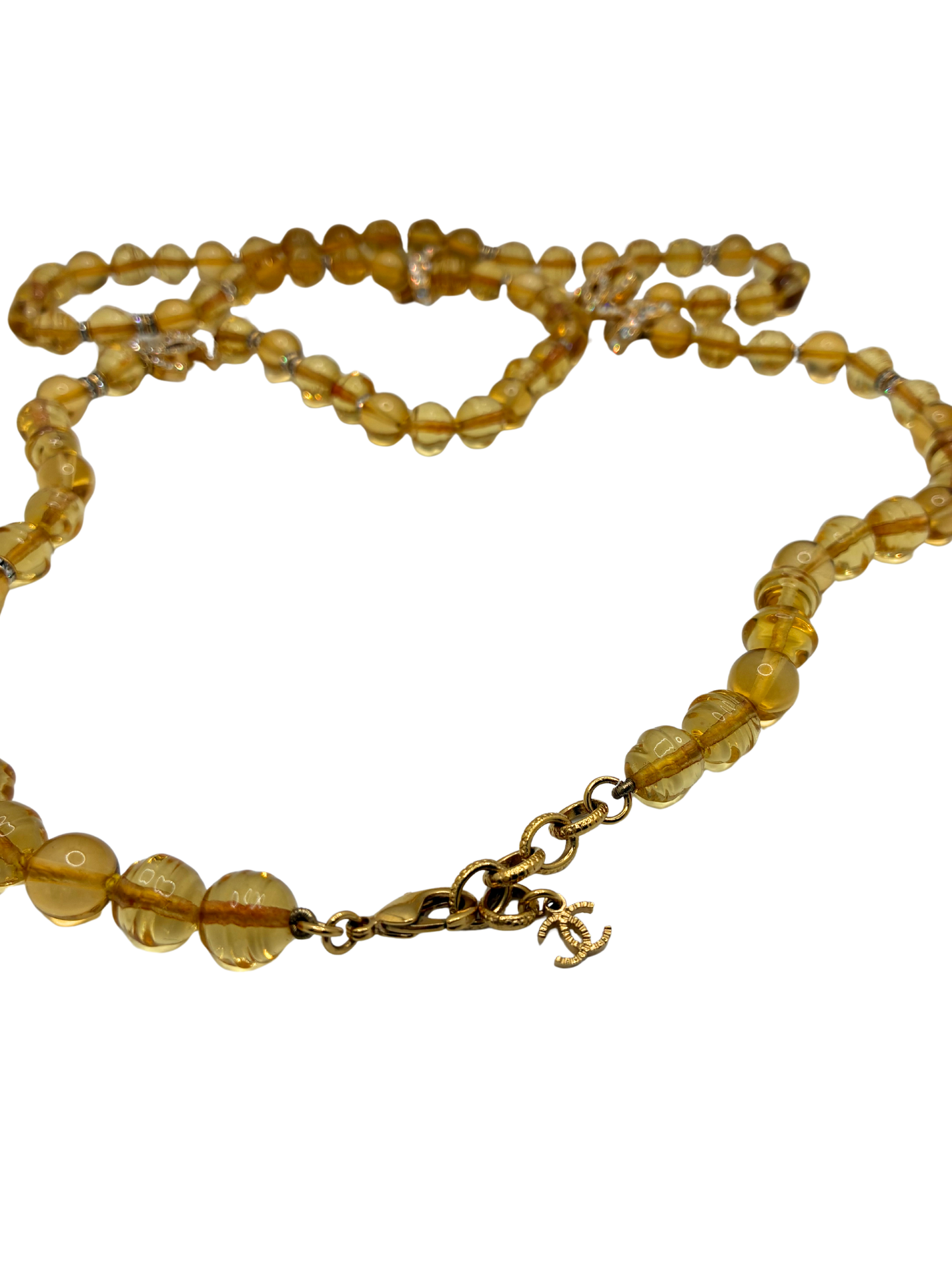 CHANEL Amber Beaded Necklace - The Curatorial Dept.