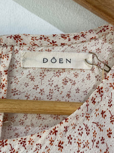 Doen Brown Floral Mini Dress