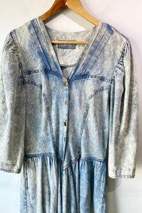 Vintage Carol Andersson Acid Was 80s Denim Dress