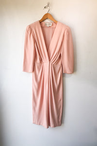 Vintage Oscar de la Renta Bonwit Teller Pink 80s Dress