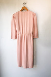 Vintage Oscar de la Renta Bonwit Teller Pink 80s Dress