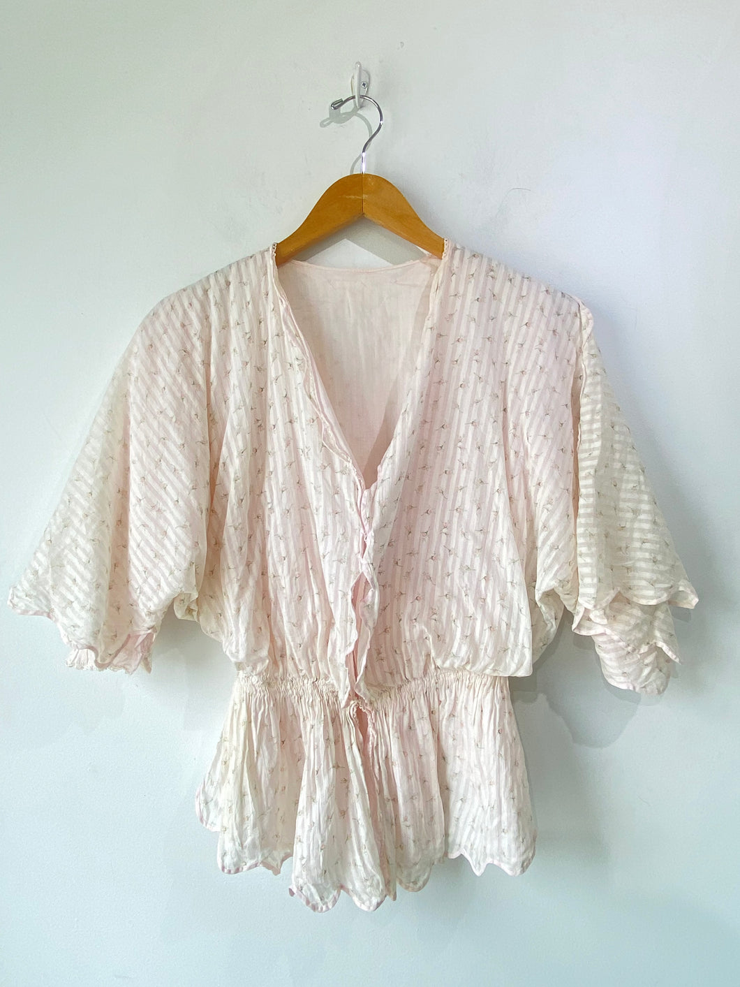 Vintage Pink Floral Bed Jacket