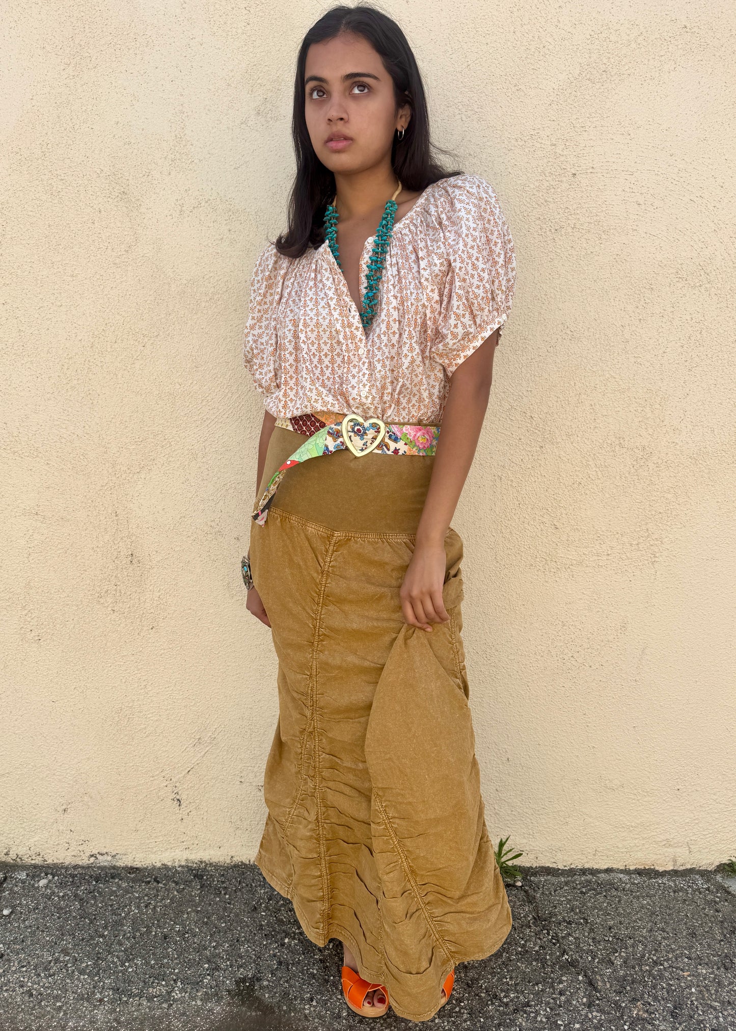 XCVI Wearables Mustard Skirt - The Curatorial Dept.