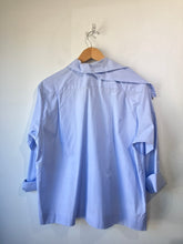 Shirin Guild Light Blue Button Down with Asymmetrical Collar