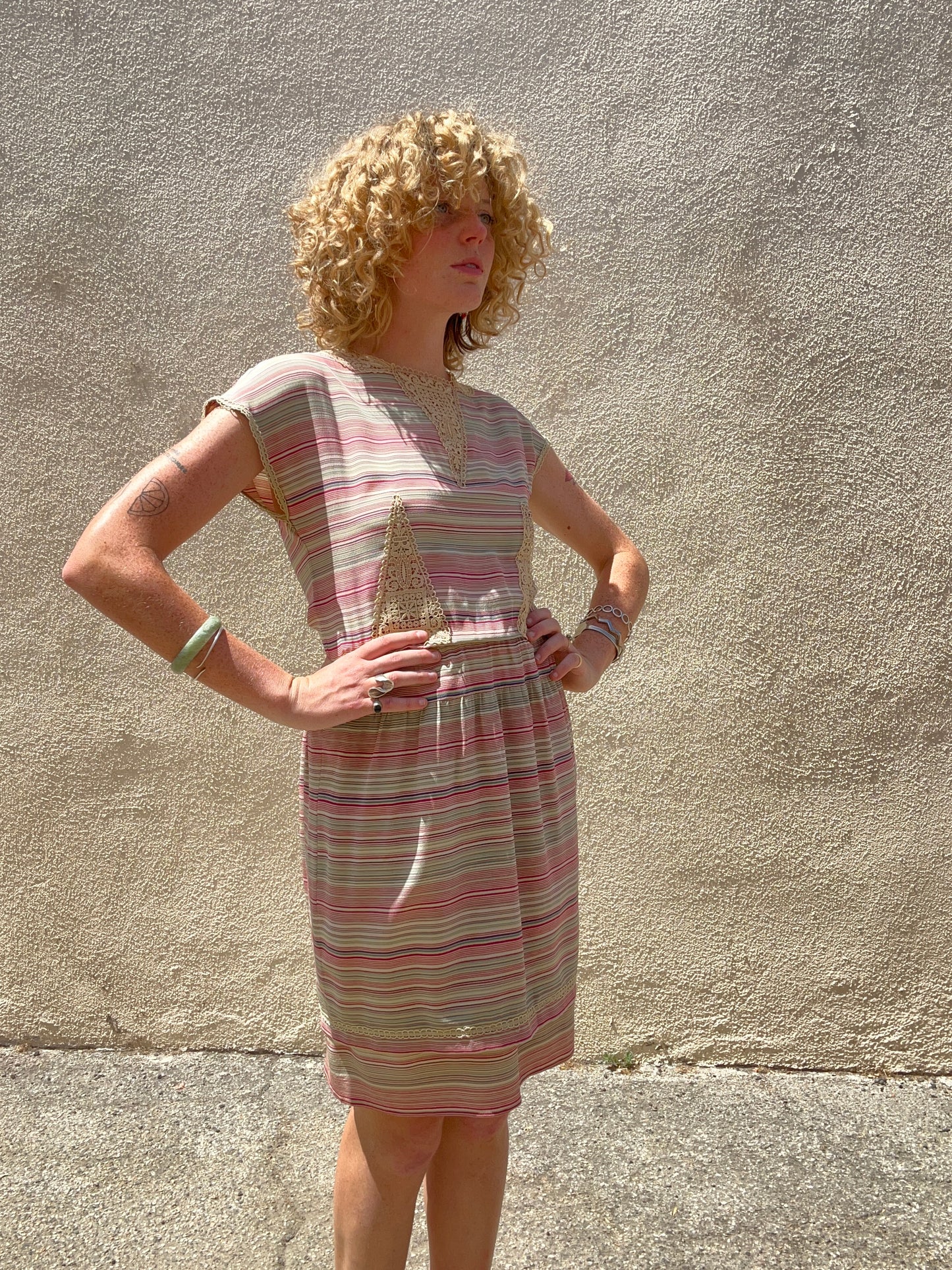 Vintage Chlo Striped Silk Dress Vintage Chlo Striped Silk Dress
