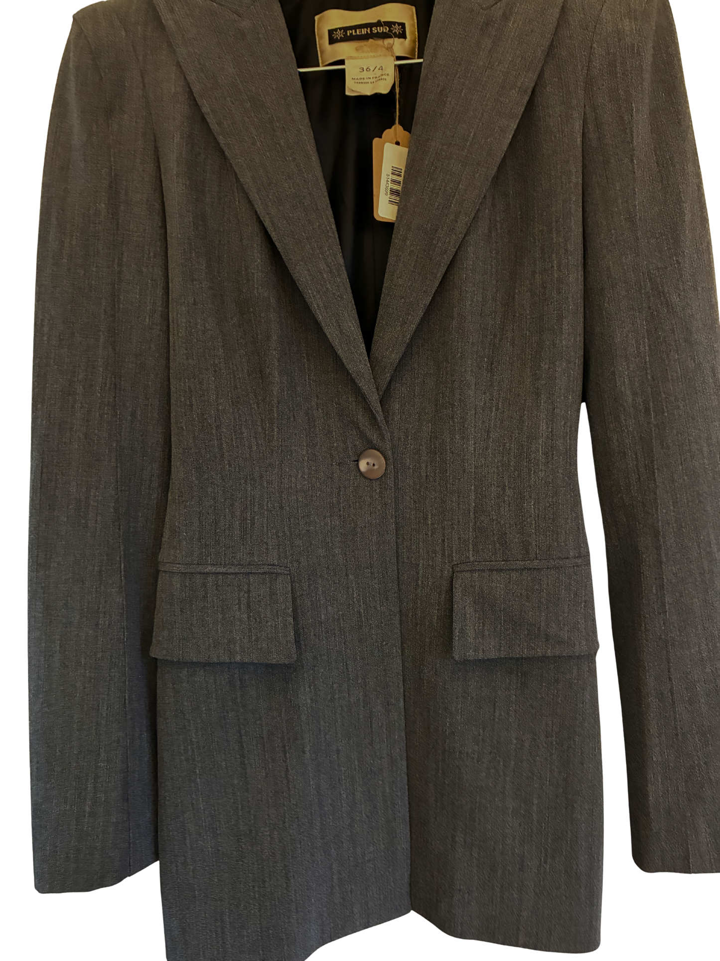 Vintage Plein Sud Grey Blazer - The Curatorial Dept.