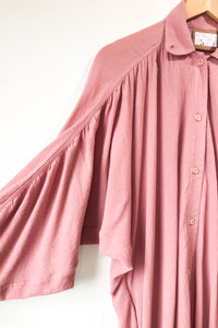 Electric Feathers Mauve Rimbaud Shirt Dress