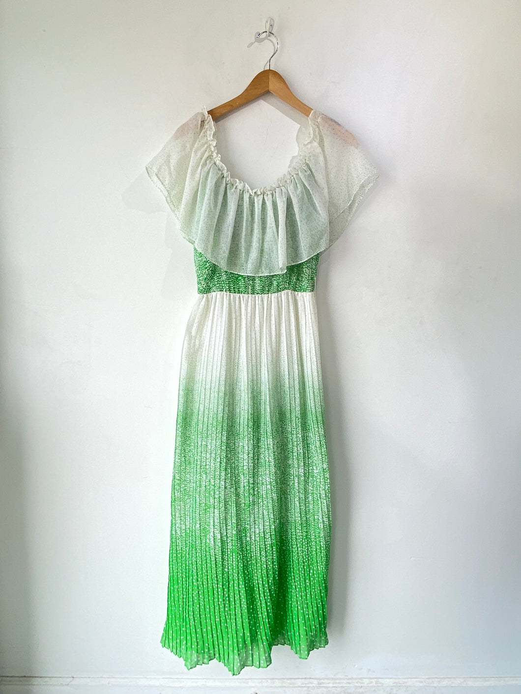 Vintage Polka Dot Prairie Maxi Dress