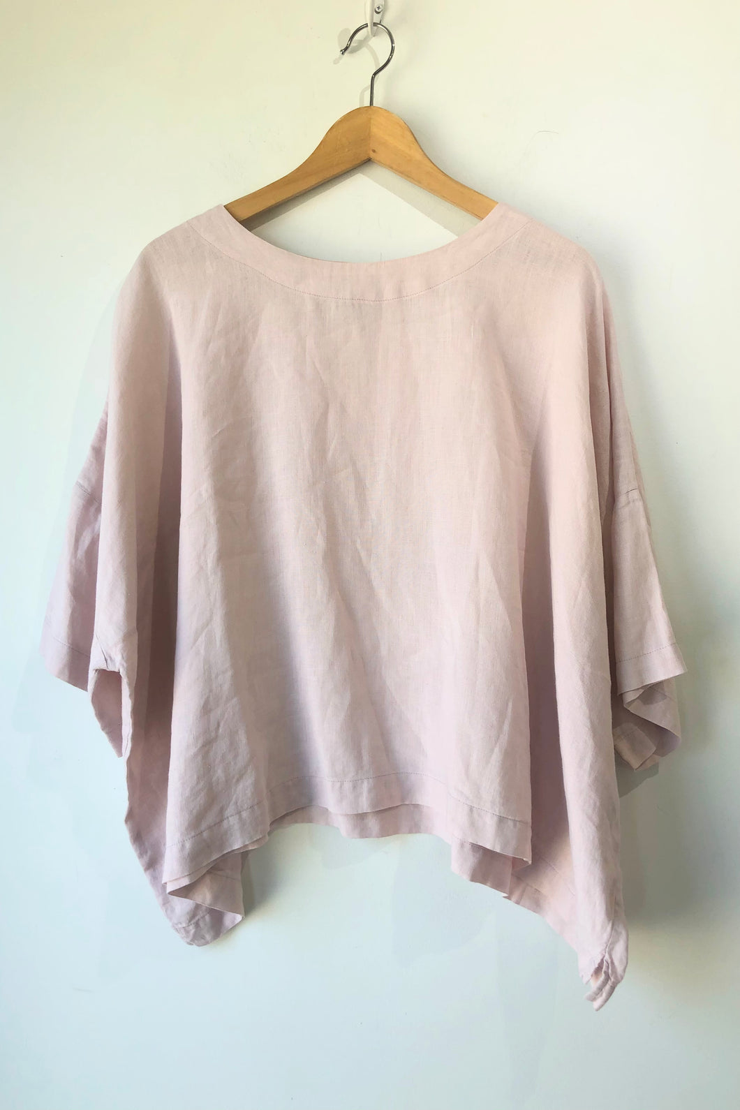 Eskandar Pink Linen Top