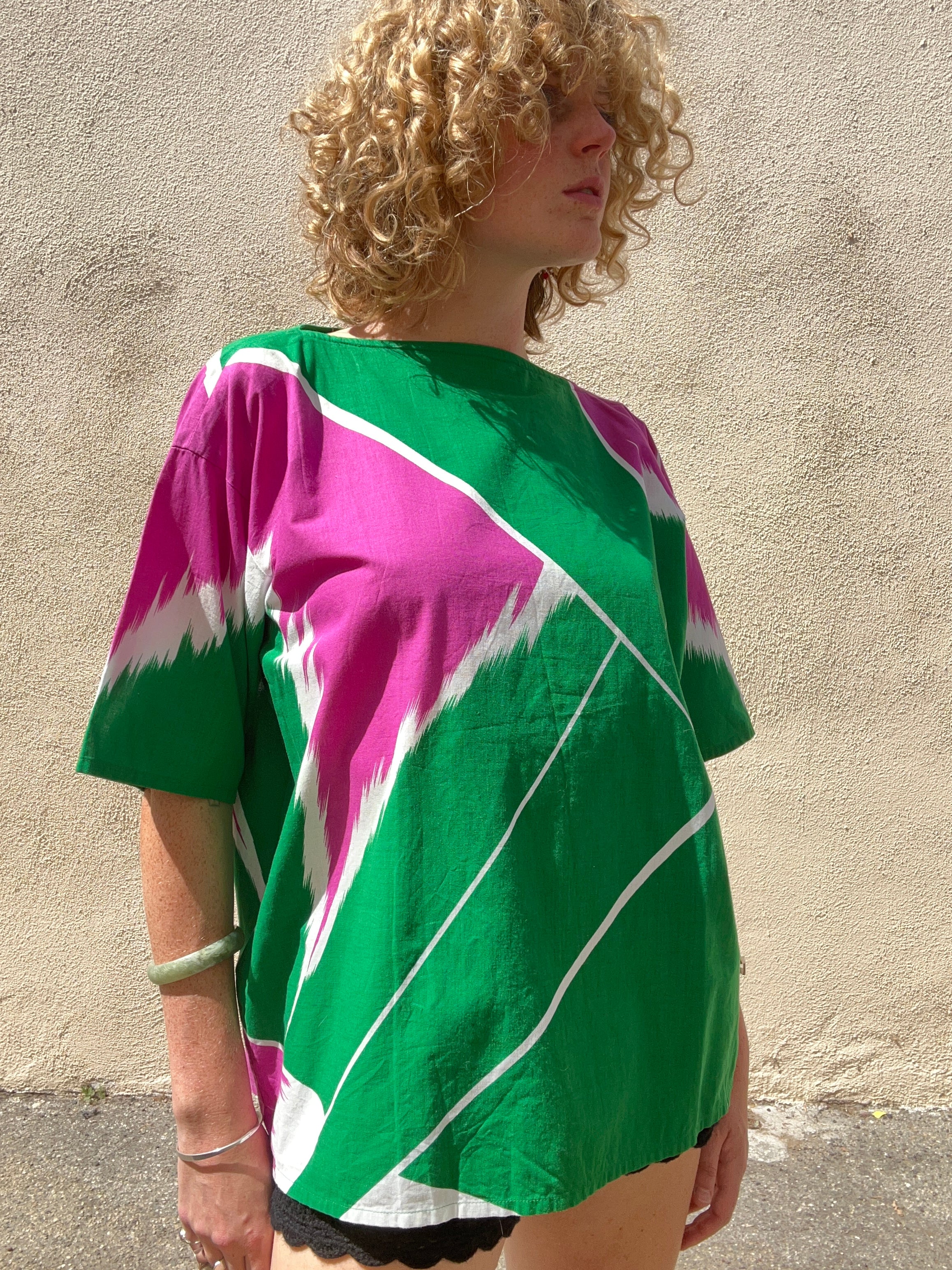 【70s ヴィンテージ】HAI ISSEY MIYAKE ワコール ロゴスエット Vintage 1970s Issey Miyake Green Top – The Curatorial Dept.