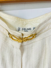 Vintage Celine Cream Pants with Gold Buckle