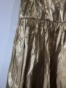 Vintage Pierre Cardin Gold Lamé Midi Skirt