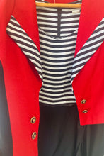 Vintage Red, Black & White Striped Romper and Jacket