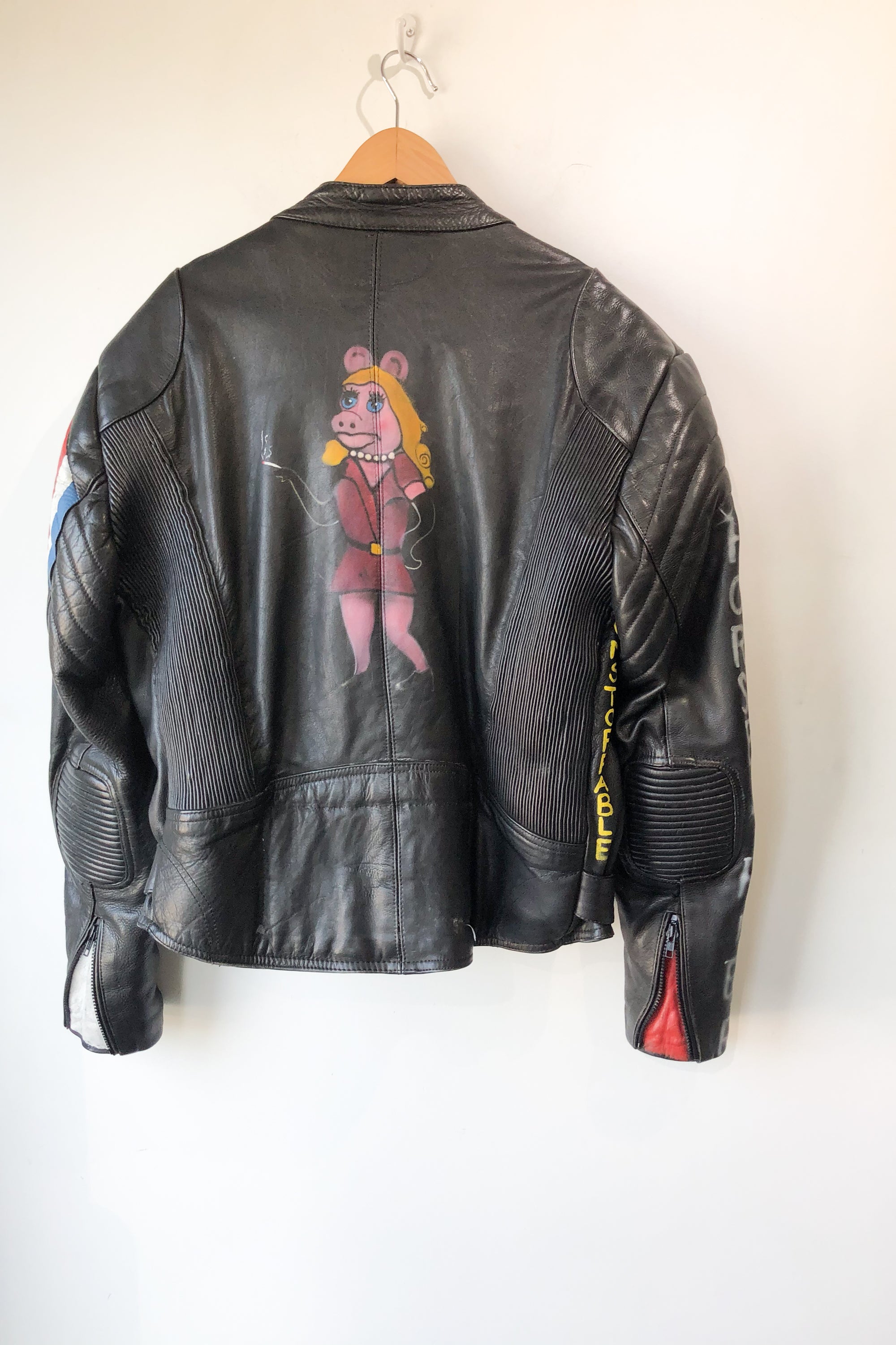 Vintage First Genuine Leather Miss Piggy Moto Jacket – The Vintage First Genuine Leather Miss Piggy Moto Jacket – The